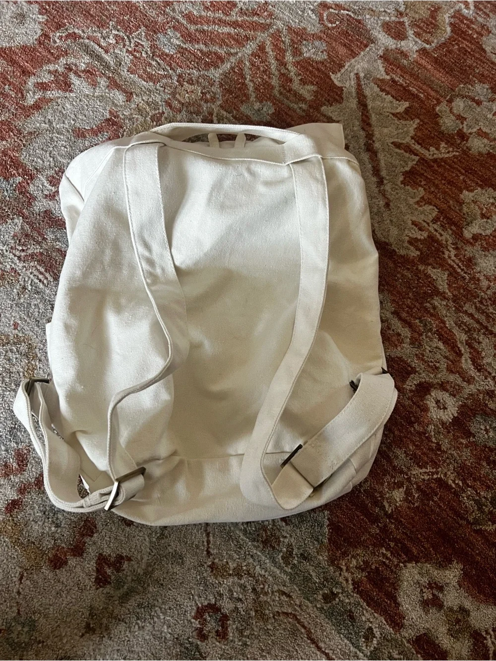 MAUDE THE LABEL Canvas Convertible Backpack - white